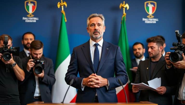 le président de la fédération italienne de football démissionne de manière inattendue après l'échec des qualifications pour la coupe du monde, plongeant le football italien dans l'incertitude.