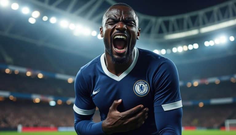 regardez la vidéo choc où moussa diaby réagit vivement après un coup bas en pleine partie intime lors d'un match de football intense.